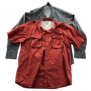2 RedHead Mens Shirt Size XL Lot Of Two Outdoor Utility Classic Casual Gray
